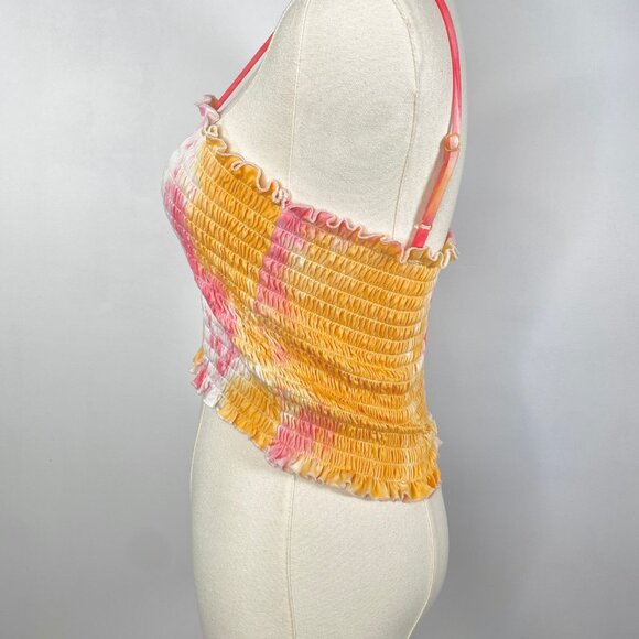 Tie-Dye Pink/Orange Elastic Camisole - Picture 2 of 6